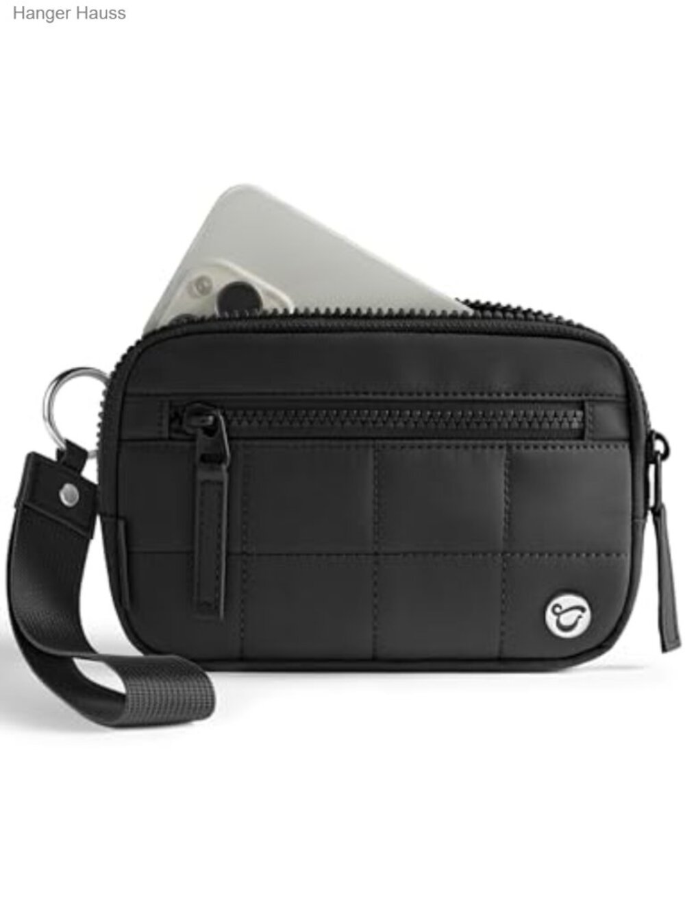 Quilted Wristlet Wallet RFID Blocking Phone Wallet with Zipper Card Holder